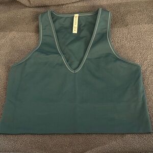 Athleta XL ribbed cropped top. Teal XL, GUC.